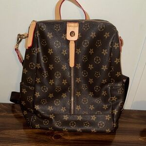 Elegant Brown Patterned Backpack